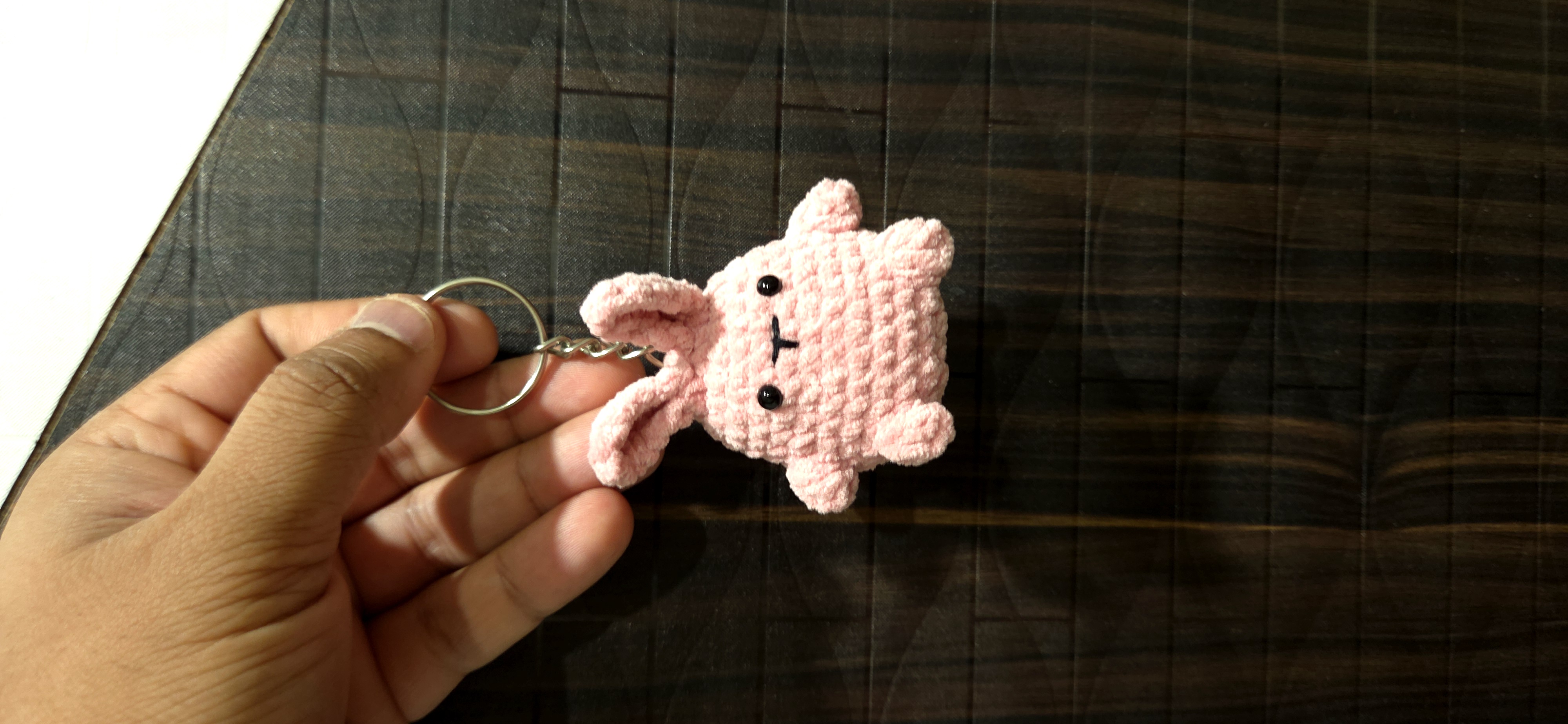 Handmade Crochet Bunny Keychain | Mia the bunny Soft Toy Keyring for Women, Girls & Kids