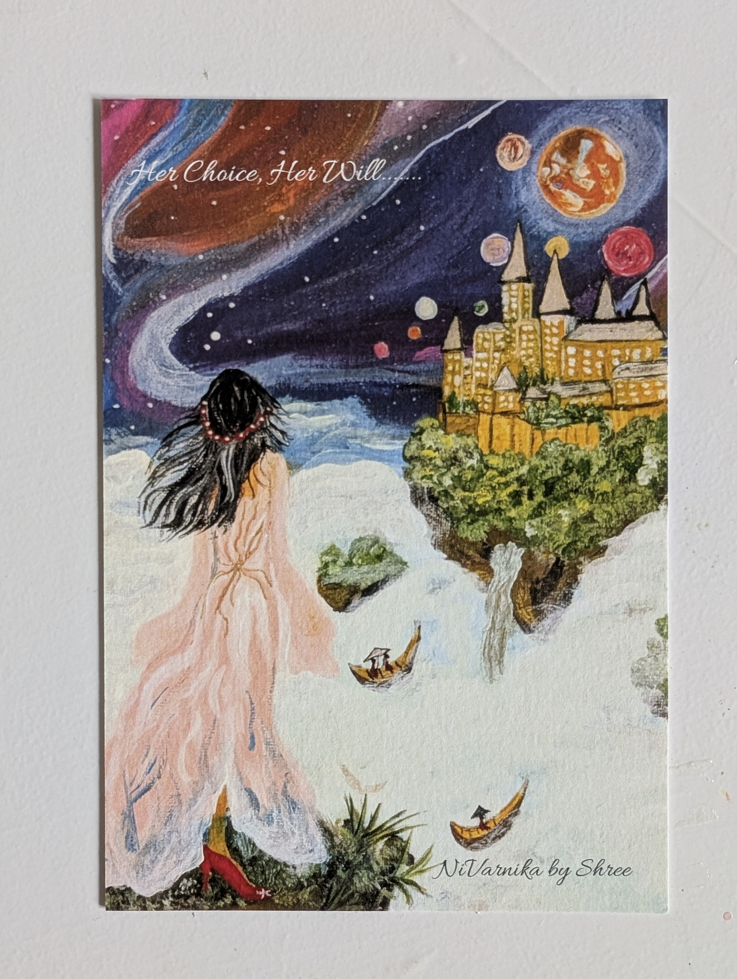 Her Choice , Her Will - A6 size Postcard