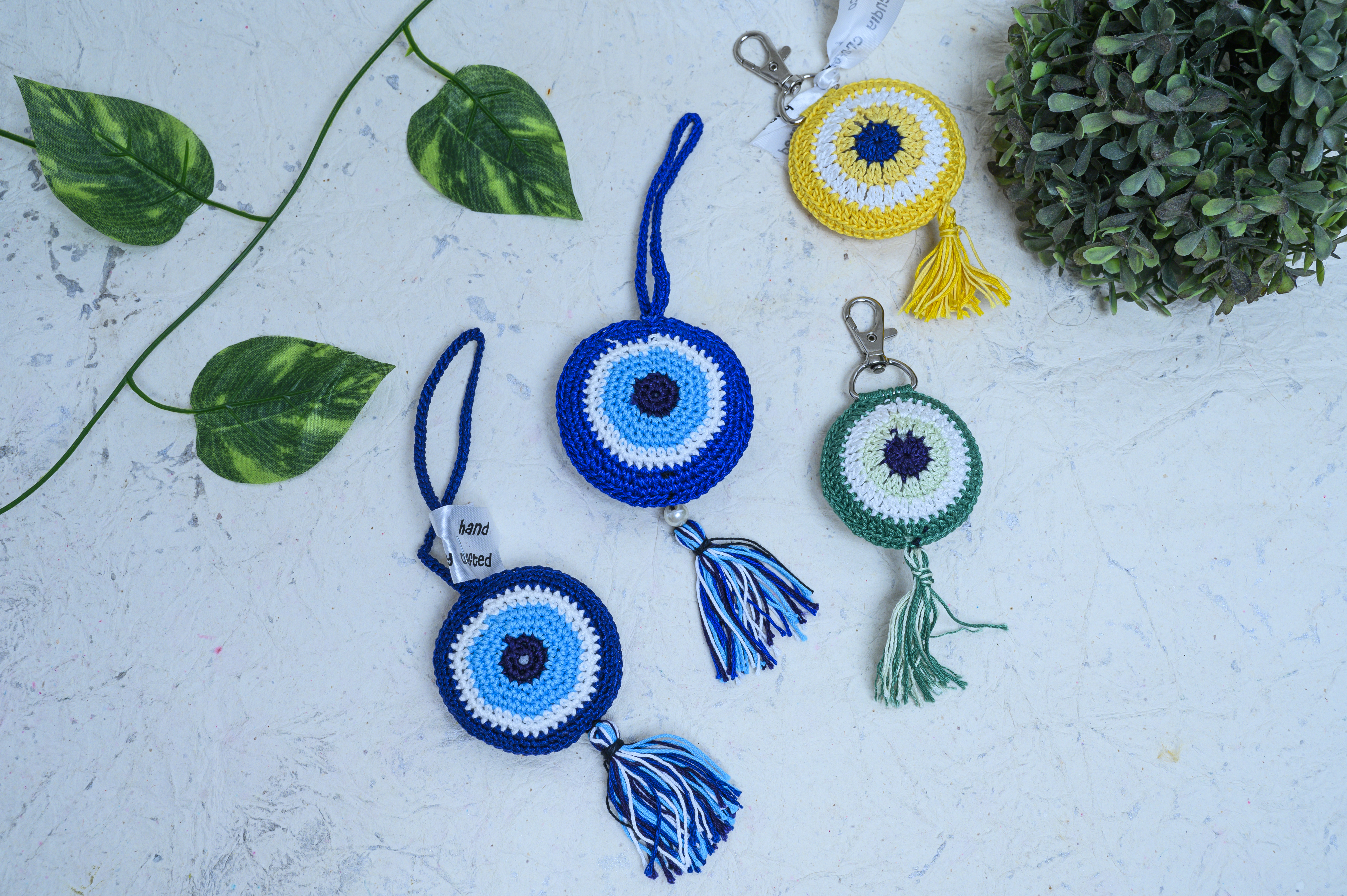 het Evil Eye Keychain | Handmade Lucky Charm | Protection Bag Charm Gift