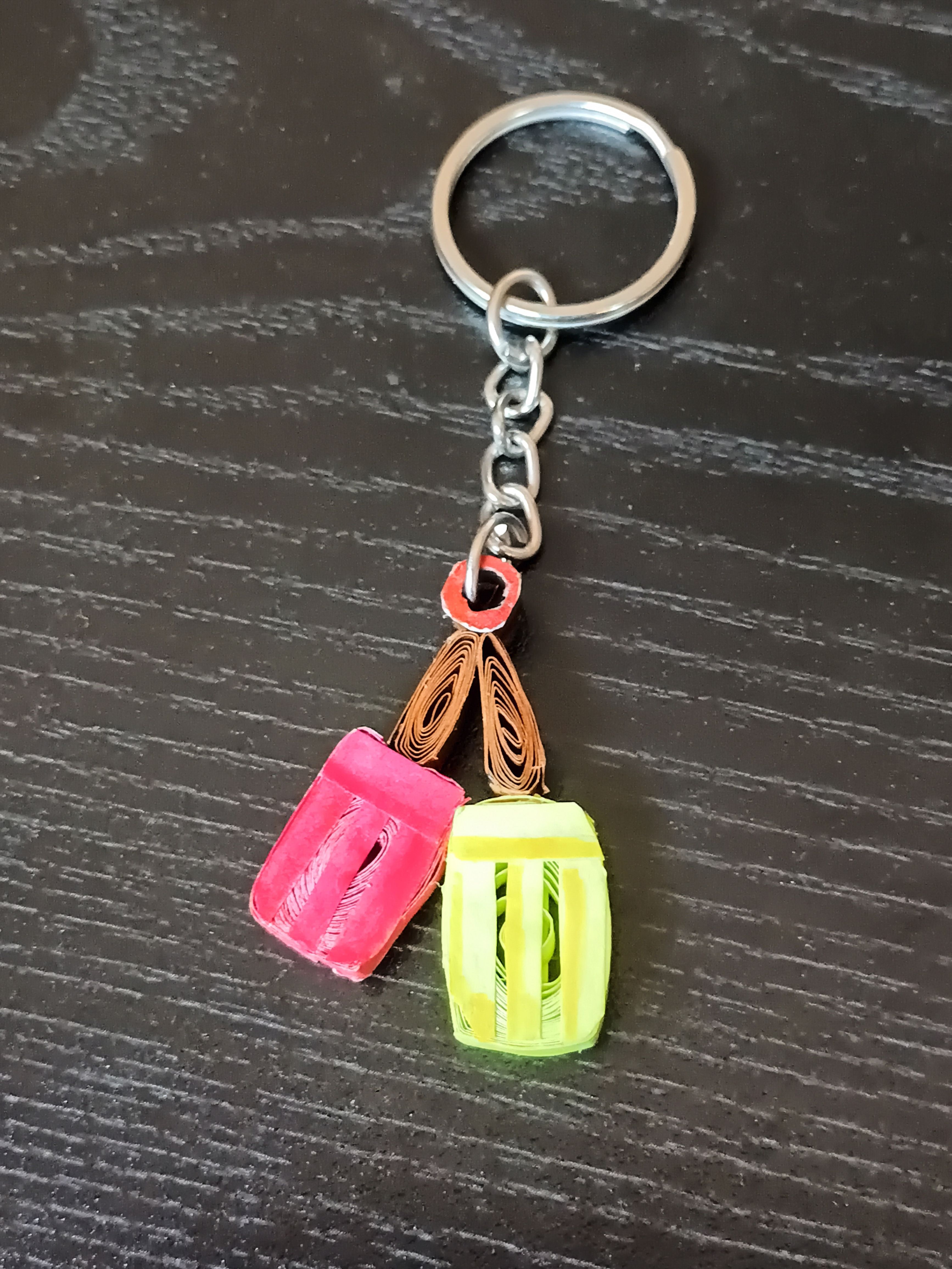 Handmade Paper Ice Lolly Keychain – Cute Mini Popsicle Charm