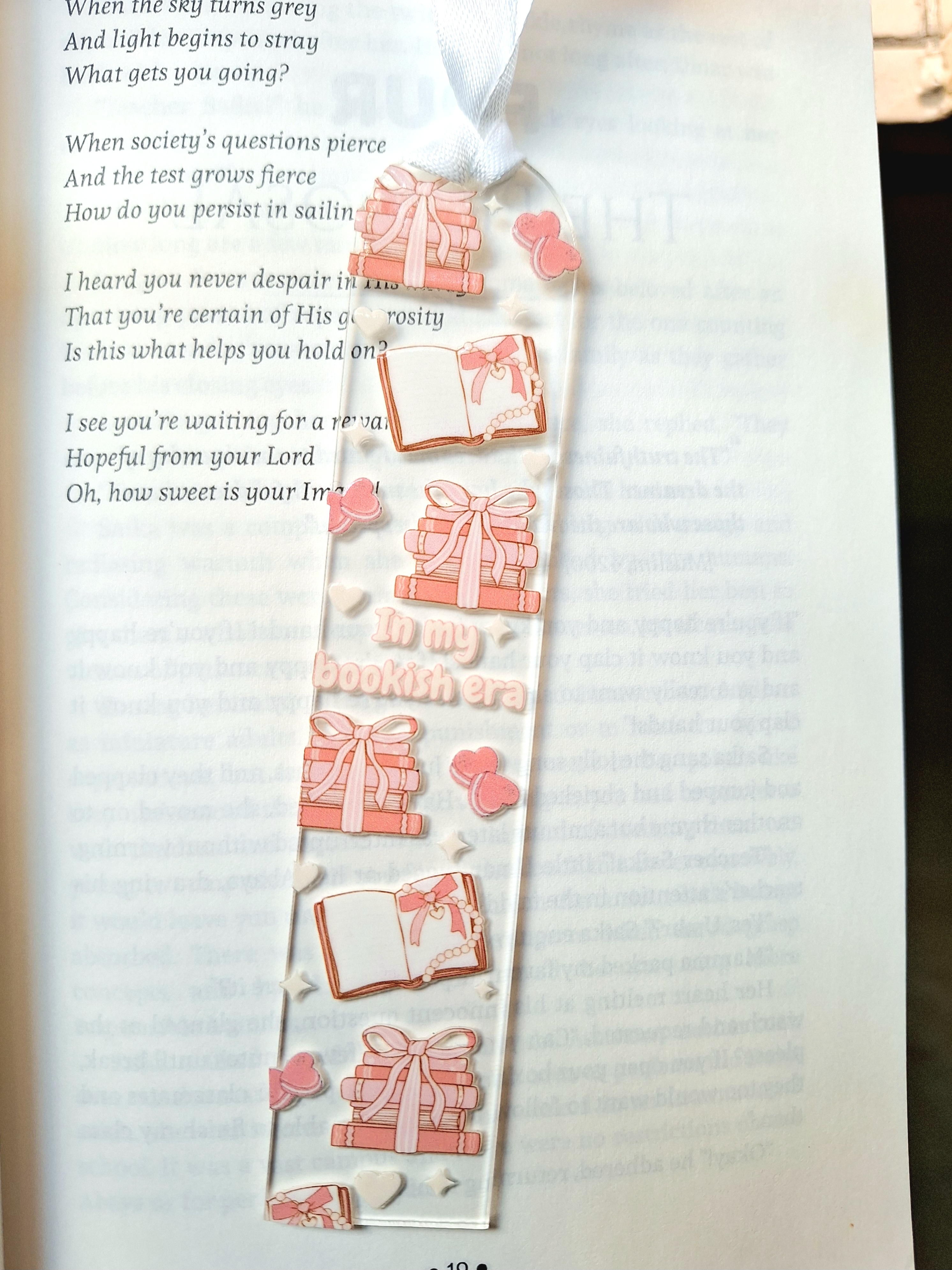 In my bookish era bookmark | cute coquette bookmarks | gifts for bibliophiles