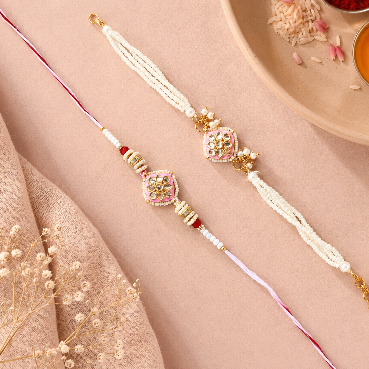 Kundan Rakhi combo