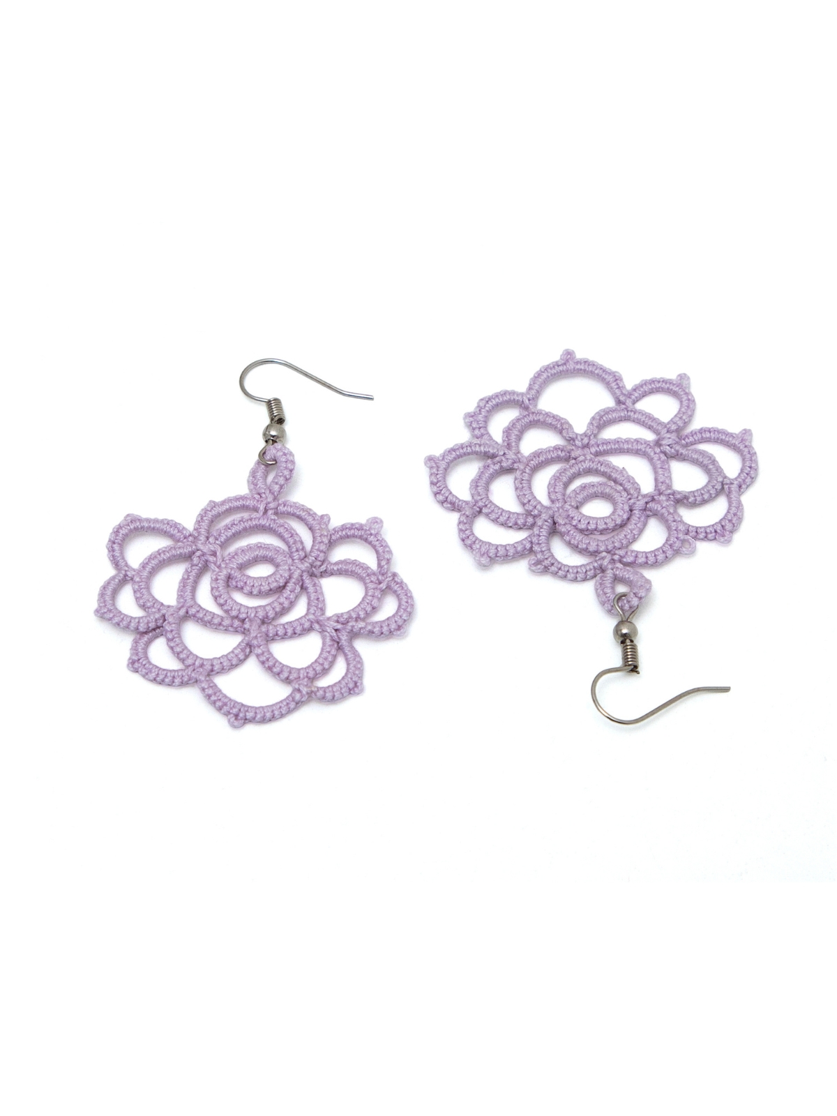 Lavender Rose Earrings