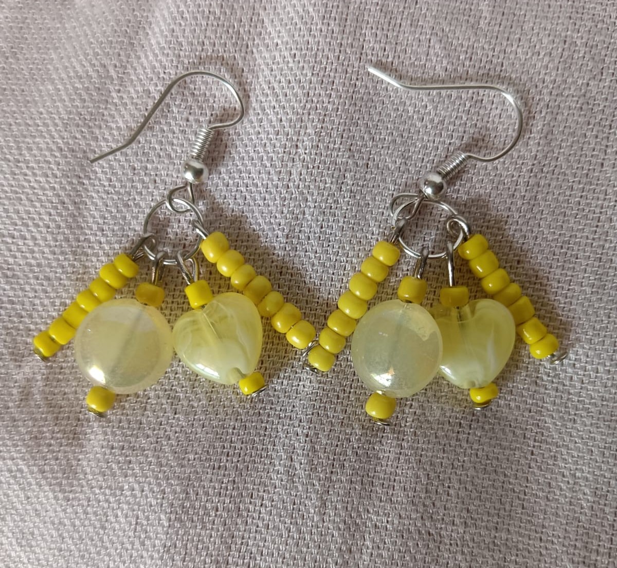 Handcrafted Artisan Chevron Fringe Earrings