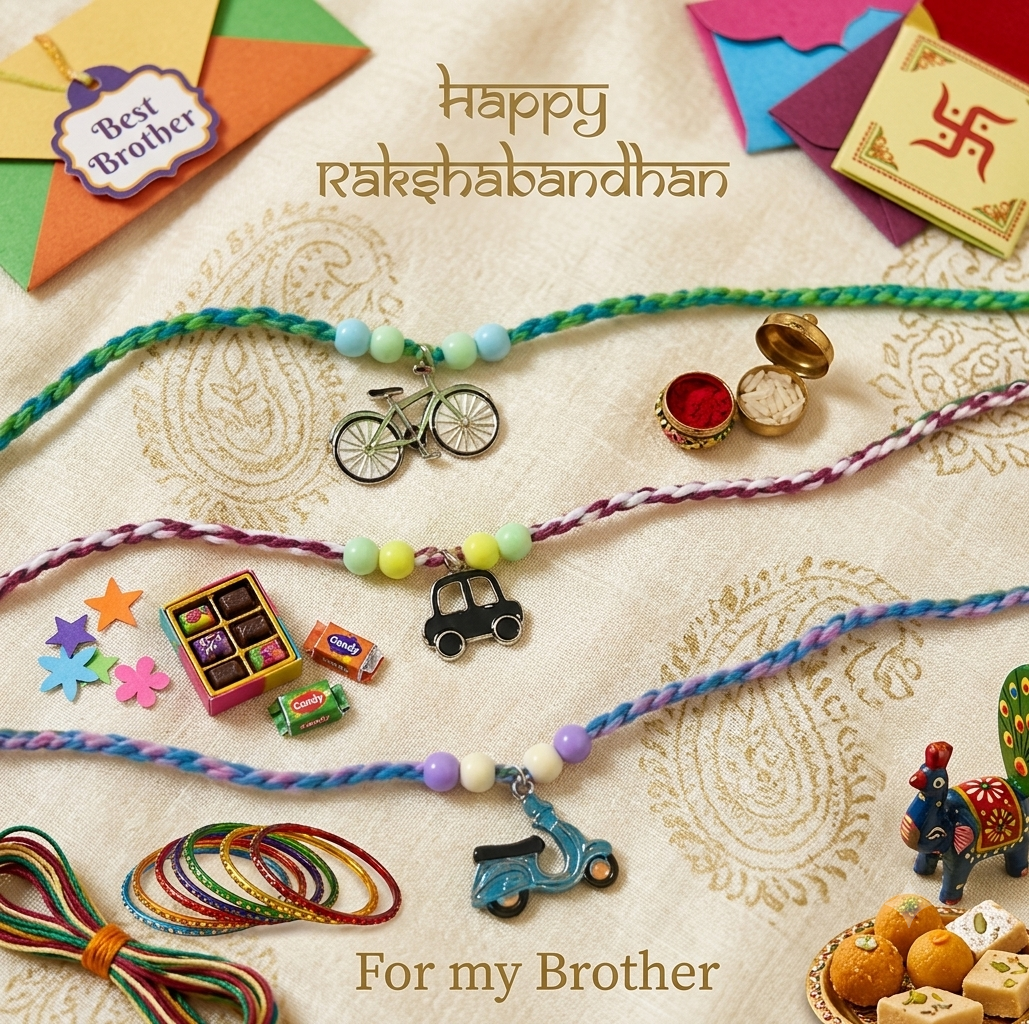 Little Wheels Kids Rakhi