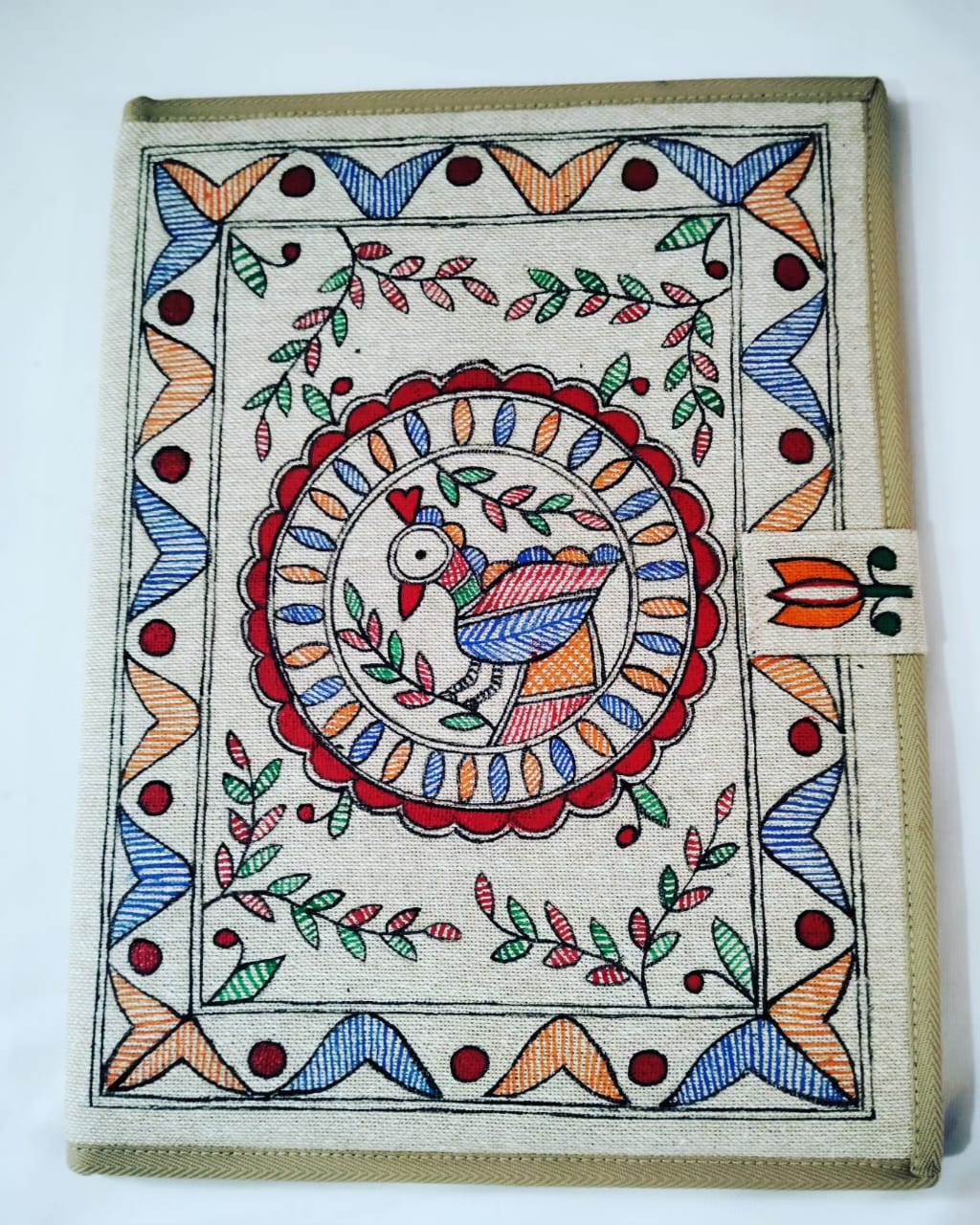 Madhubani Heritage Handmade Jute File Folder