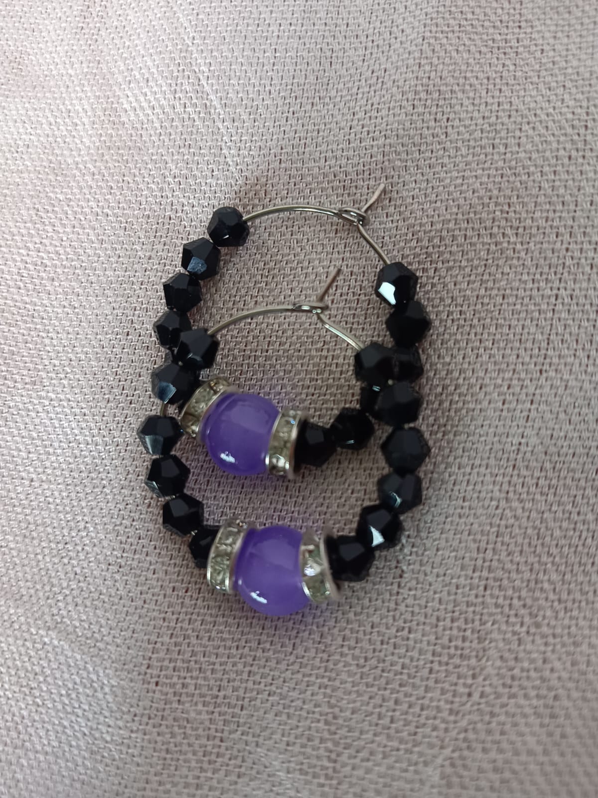 Vibrant Accord Beaded Hoop Earrings