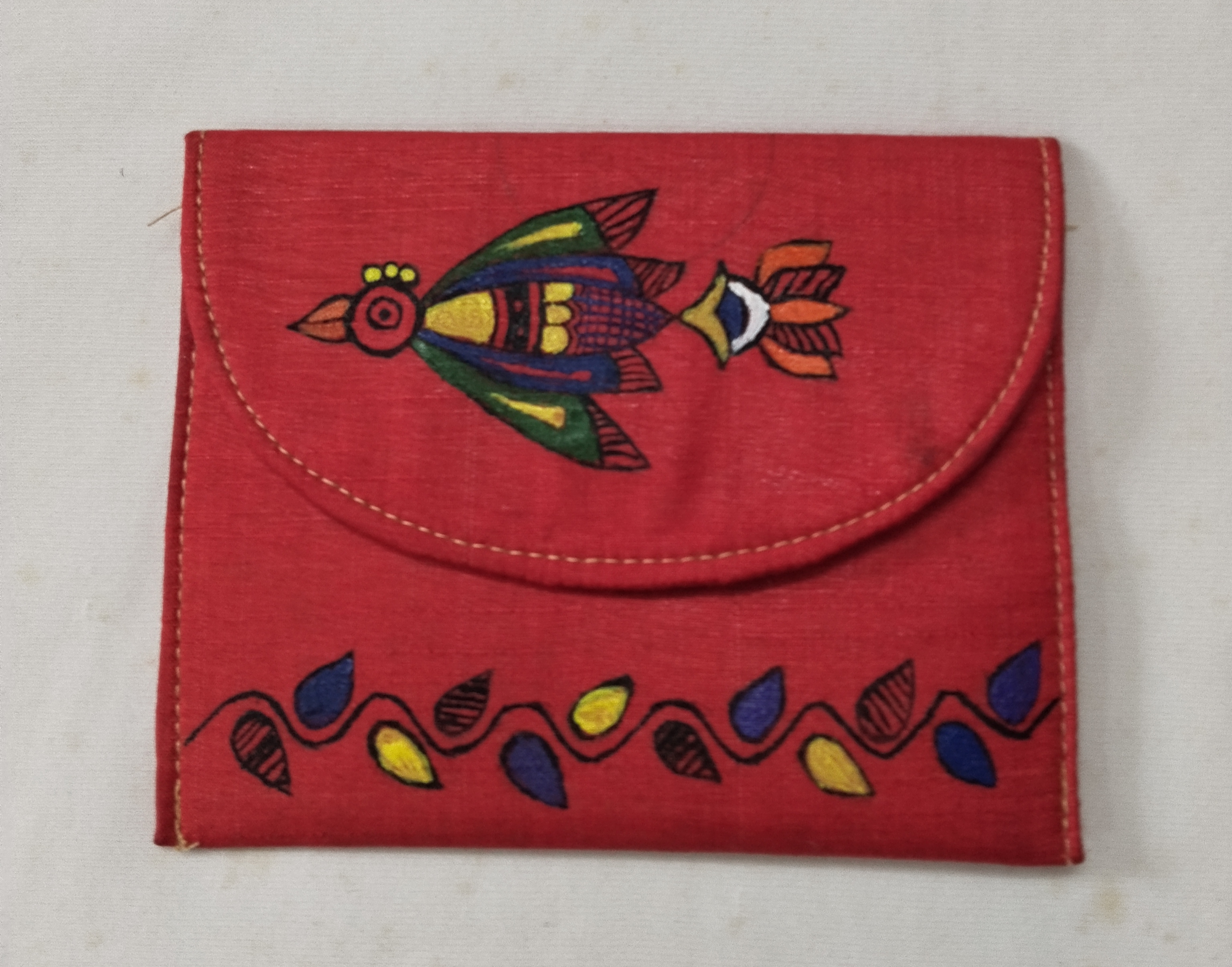 Mithila Charm Handmade Silk Coin Pouch