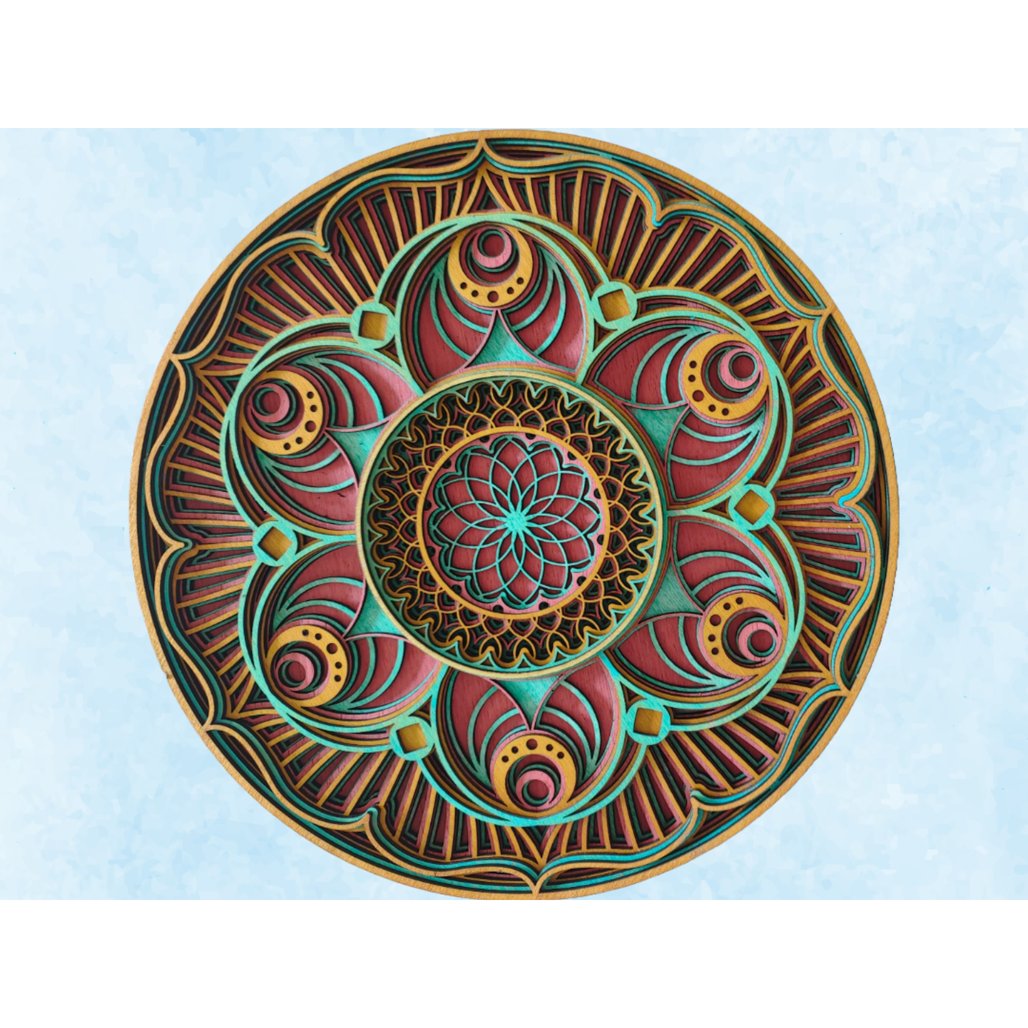 Multilayer Wooden Mandala Decor