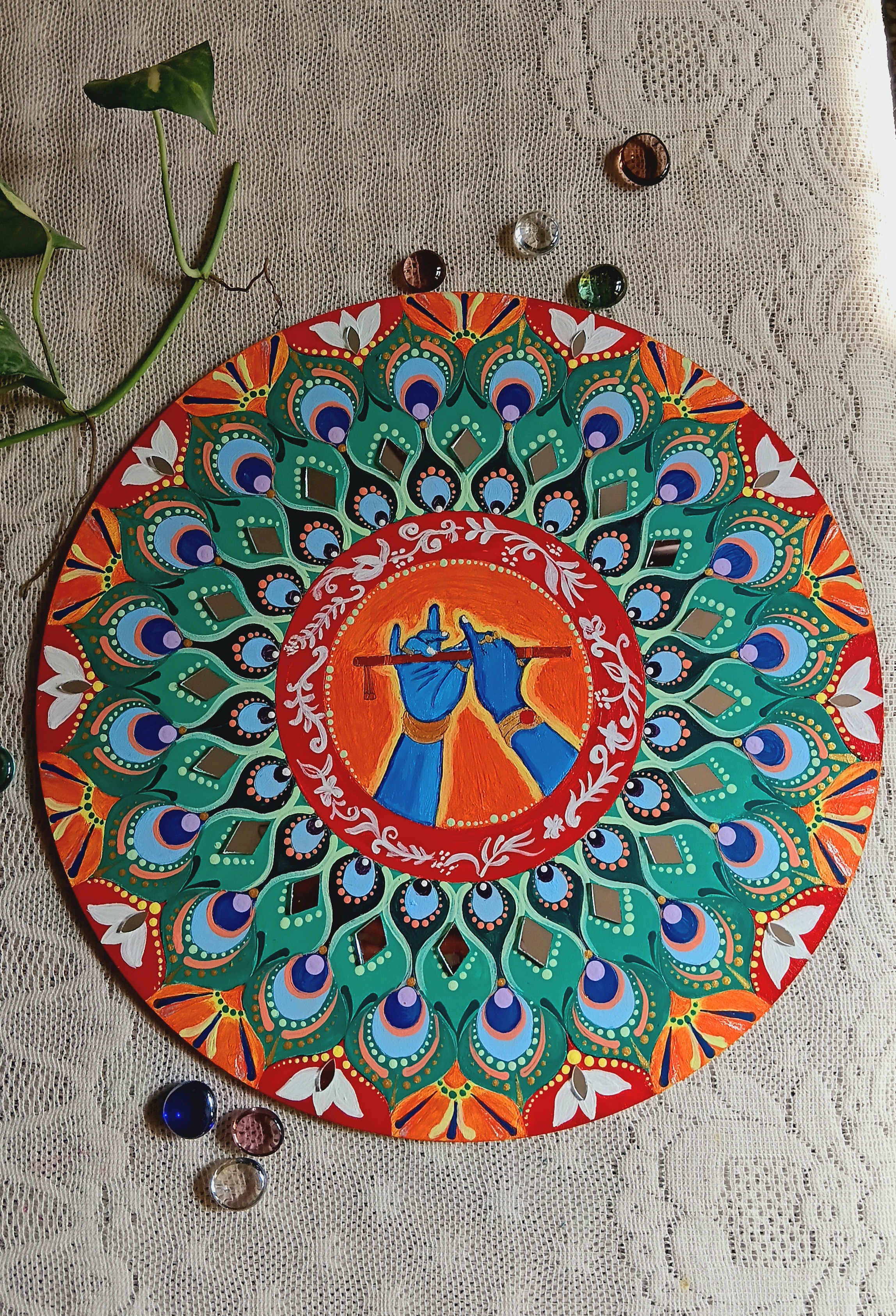 Murli Manohar Mandala 12 inch Wall Hanging