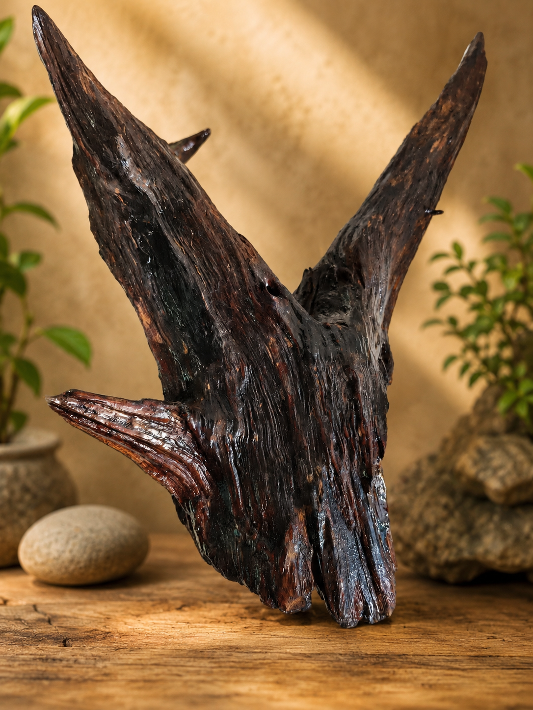 Natural Driftwood Wall Art | Handcrafted Rustic Wooden Wall Hanging | Unique Reclaimed Wood Home Decor | One-of-a-Kind Sculpture
