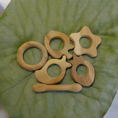 Neem Wood Baby Teether – Natural, Antibacterial Wooden Teething Toy for Babies (0–3 Years), Non-Toxic & Eco-Friendly