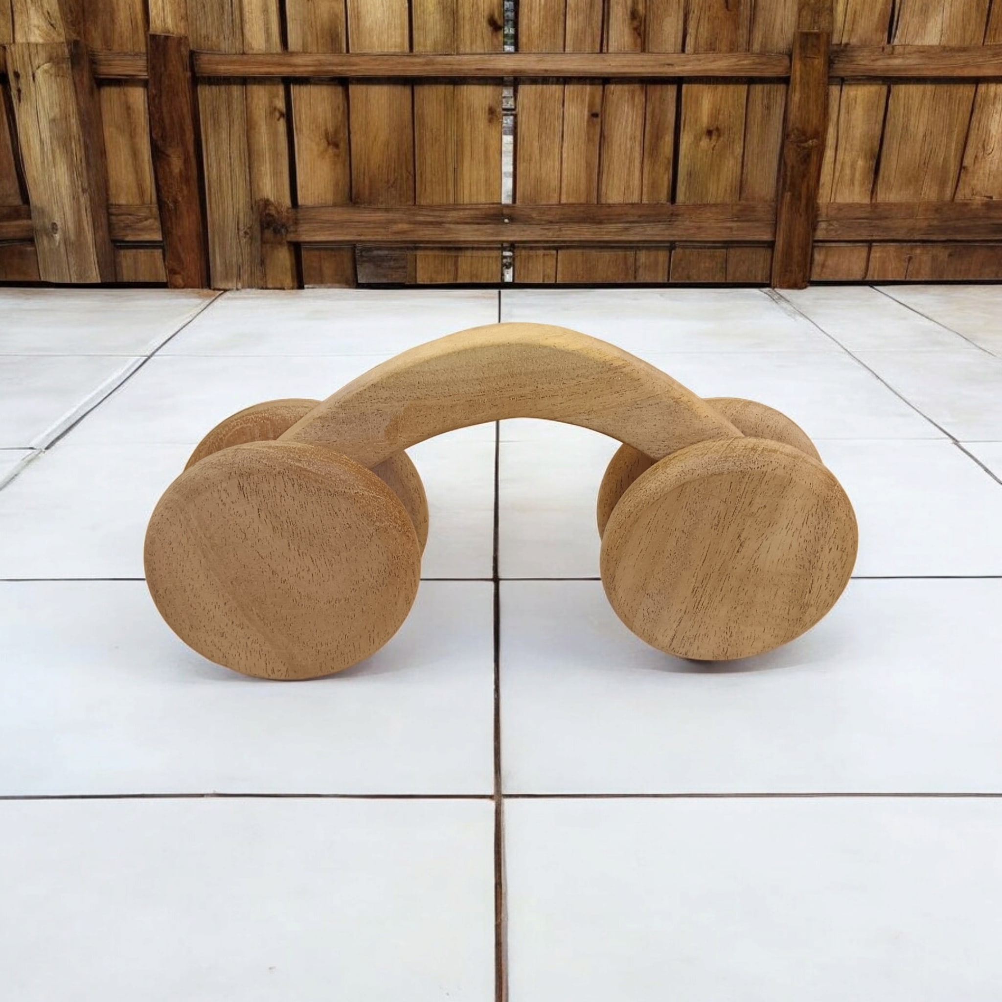 Neem Wooden Jumping Car Toy for Kids | Natural Antibacterial Moving Toy