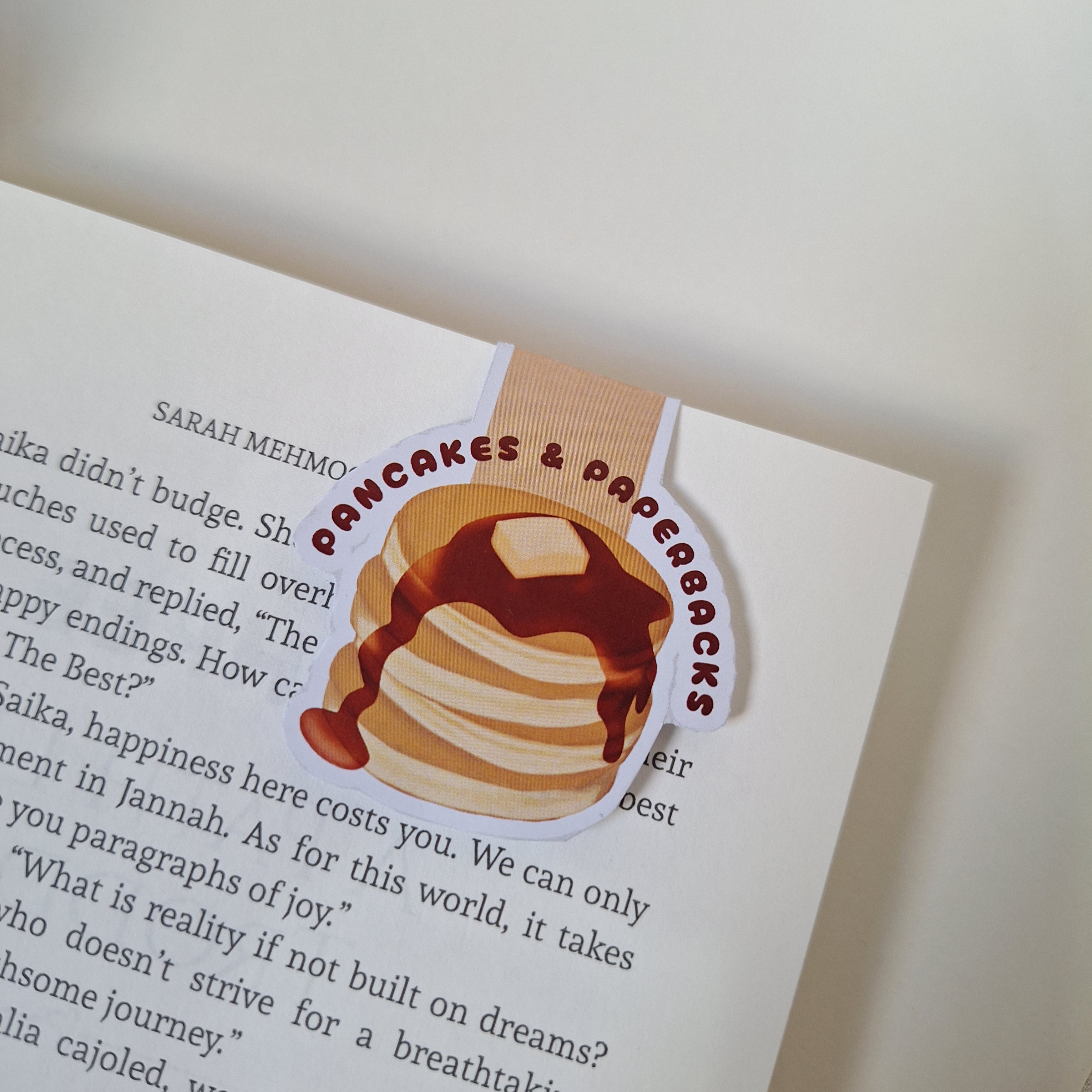 Pancakes & Paperbacks magnetic bookmark