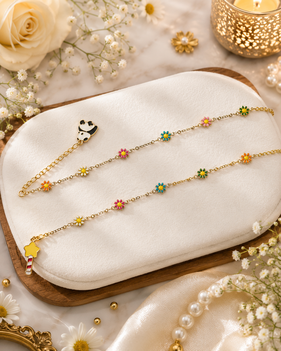 Pastel Daisy Friendship Bracelets