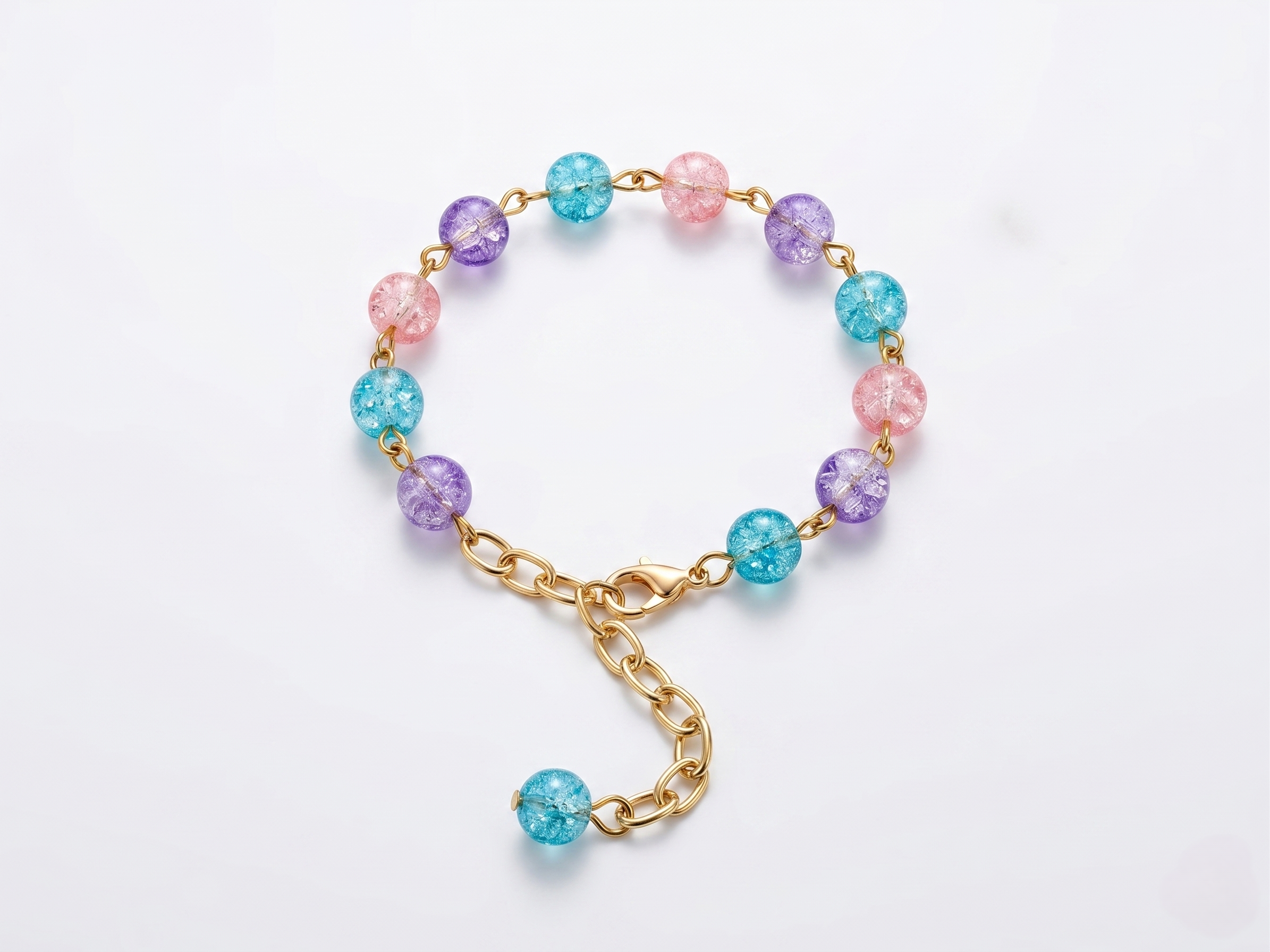 Pastel Dream Adjustable Crystal Bead Bracelet ✨| The Summer Bloom