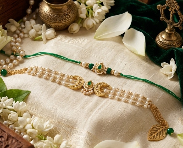 Pearl Cascade Lumba Rakhi