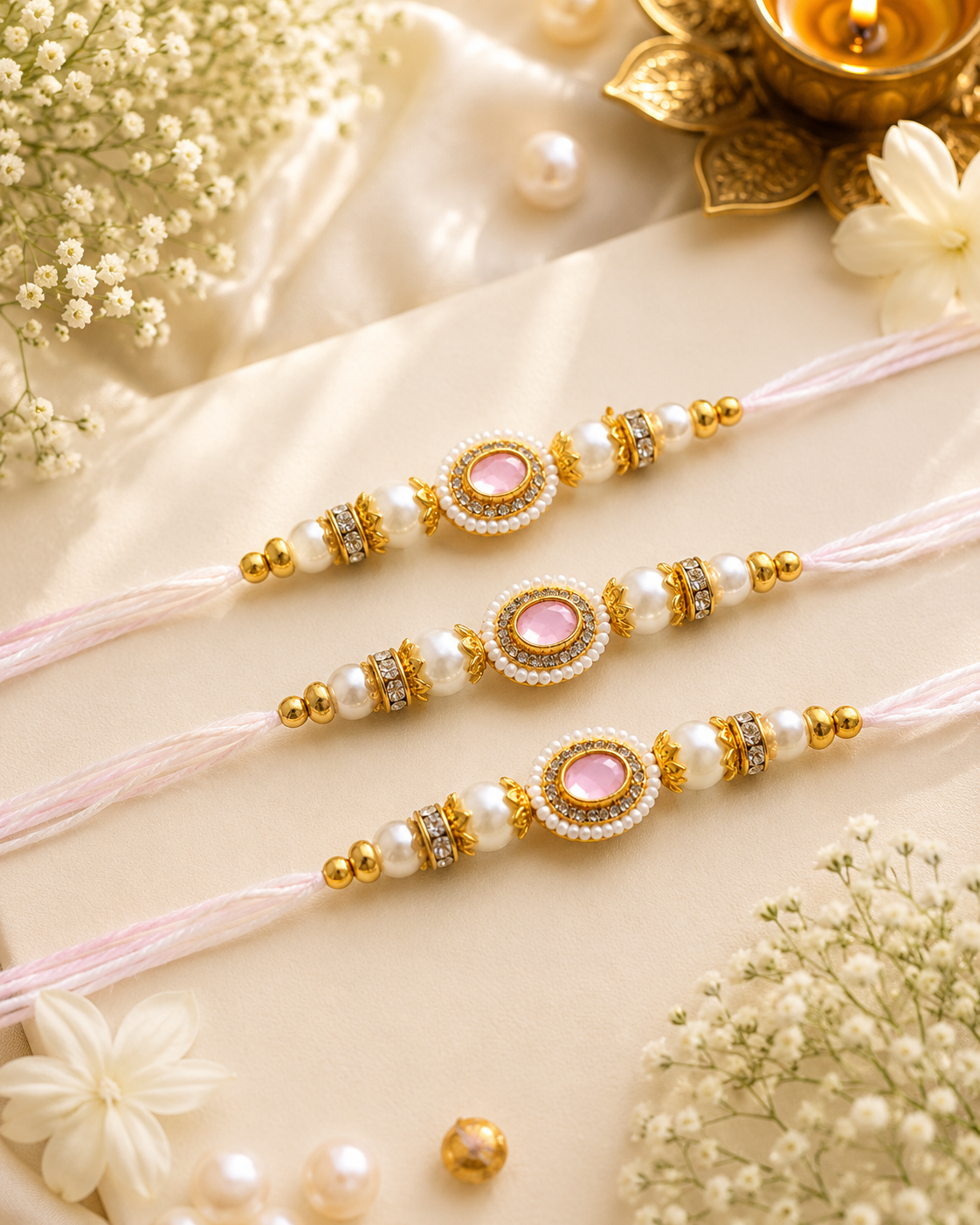 Pearl Kundan Rakhi