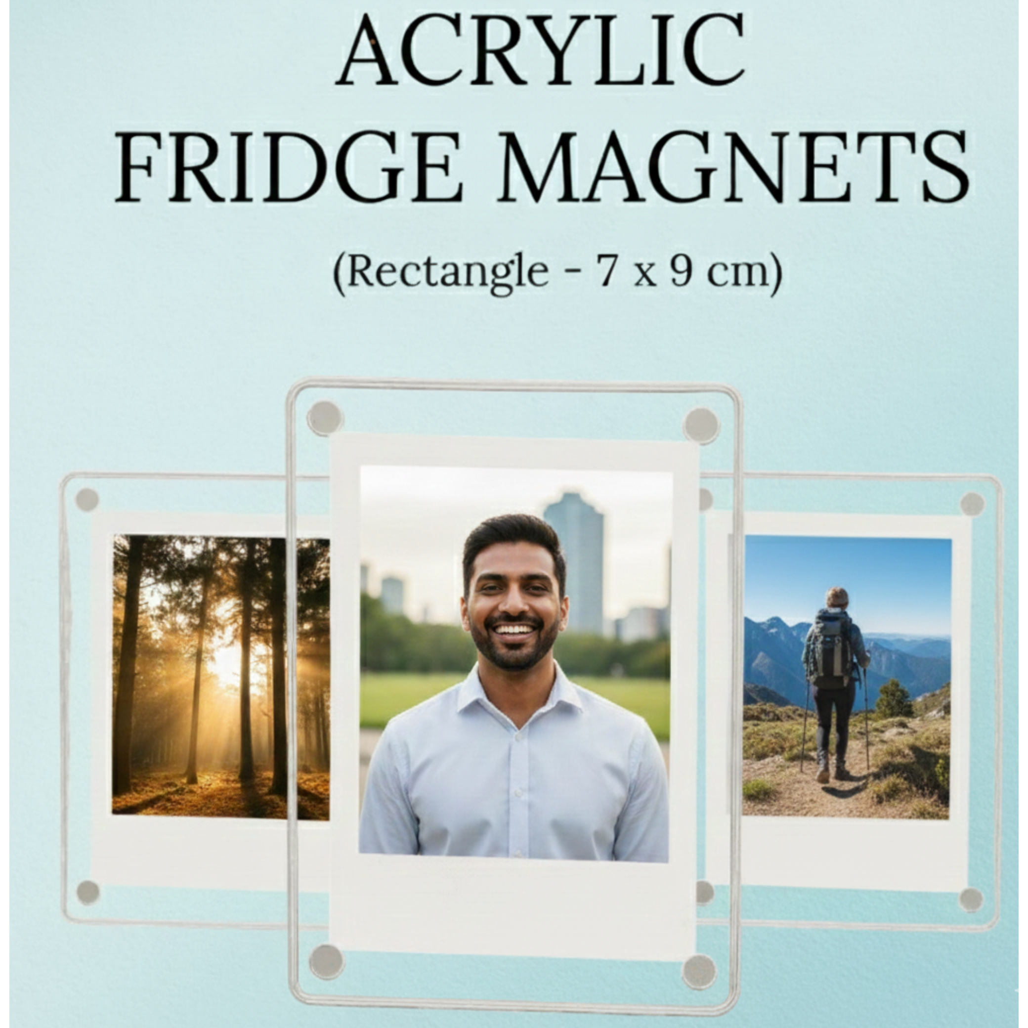 Personalized Acrylic Photo Magnet – 7×9 cm