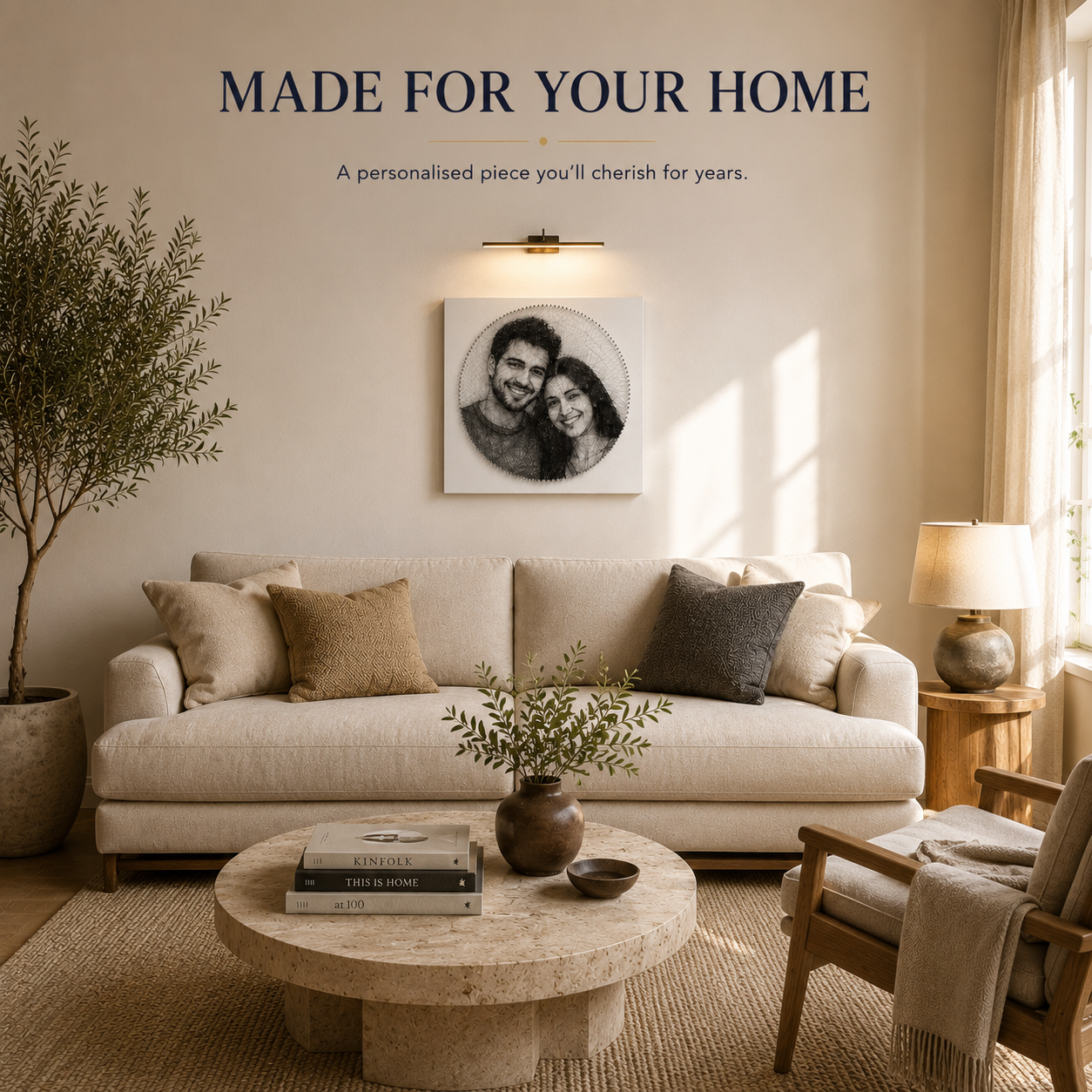 Personalized String Art Portrait | DIY Kit, Semi-Assembled & Finished Portrait | Handmade Photo Wall Art & Custom Gift