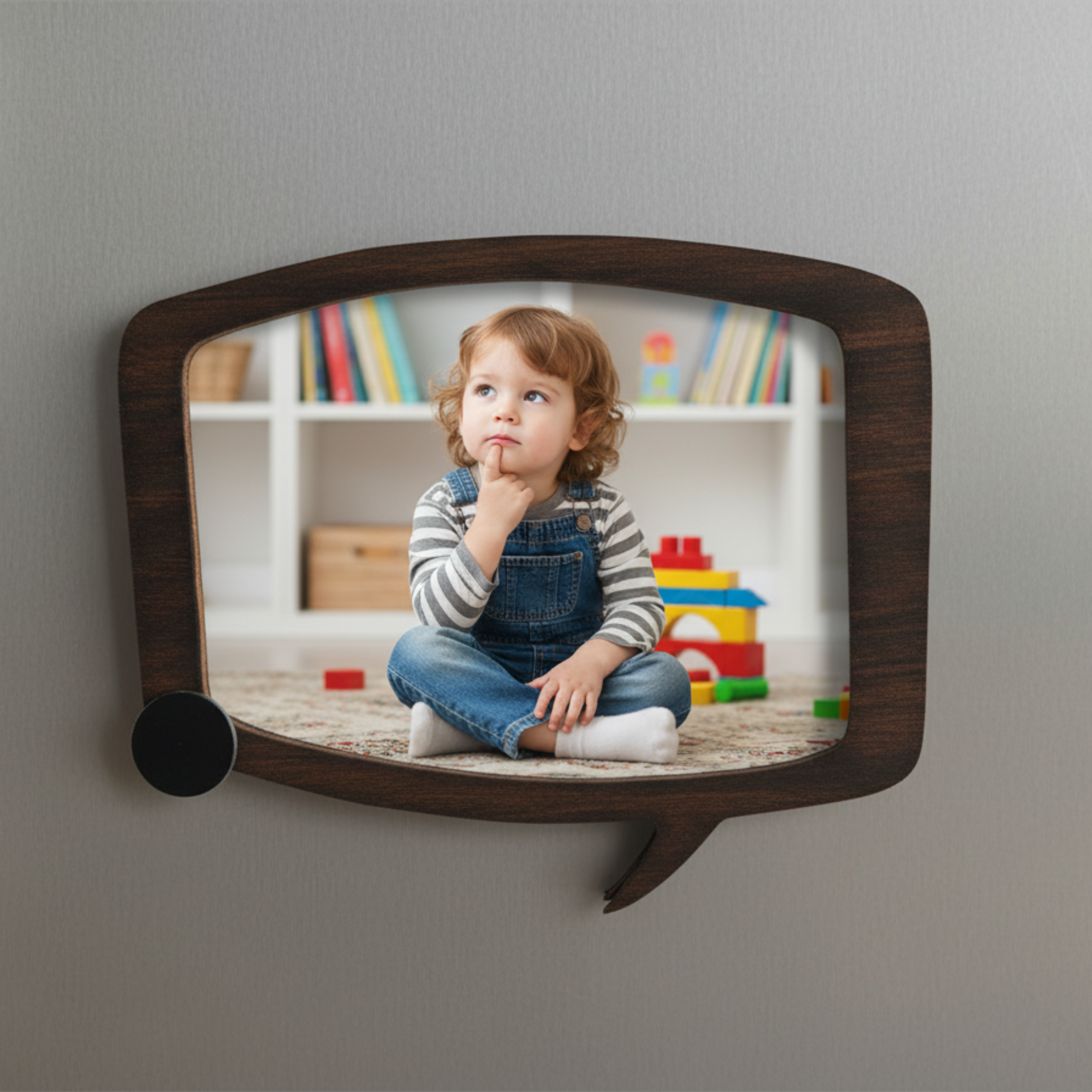 Personalized Wooden Fridge Portrait Magnet