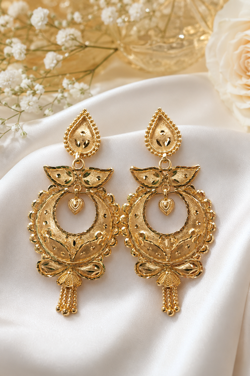 Premium Gold-Plated Traditional Chandbali Earrings for Women | Designer Ethnic Earrings