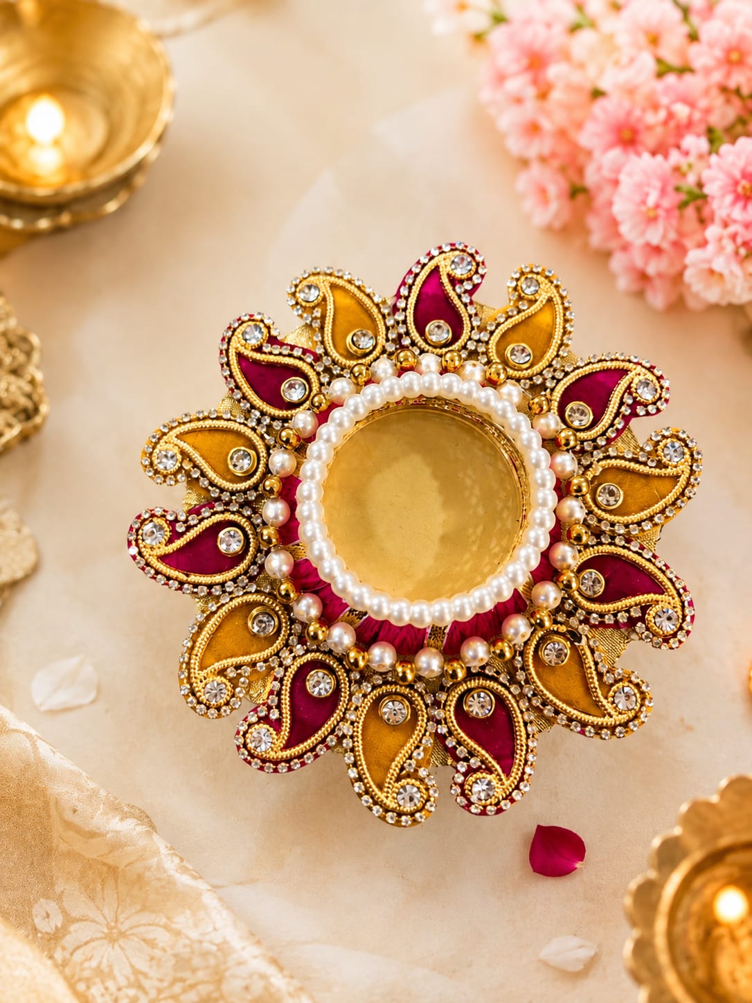 Rajsi bloom diya holder