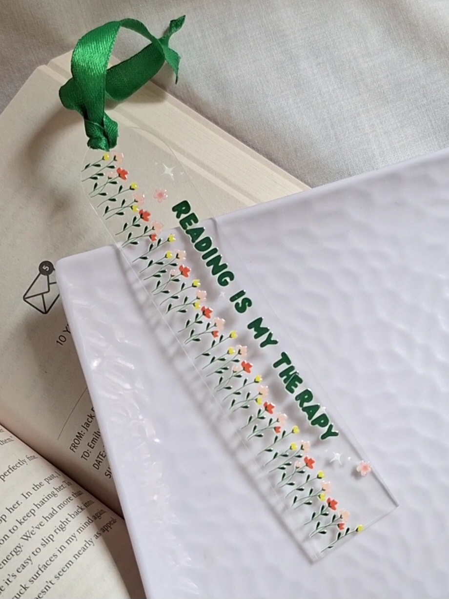 Reading is my therapy bookmark | reading accessory | bookworm essentials