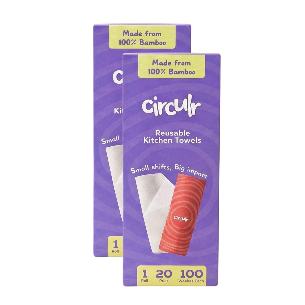 Reusable Bamboo Kitchen Towel (20 Sheets each) (Pack Of 2)