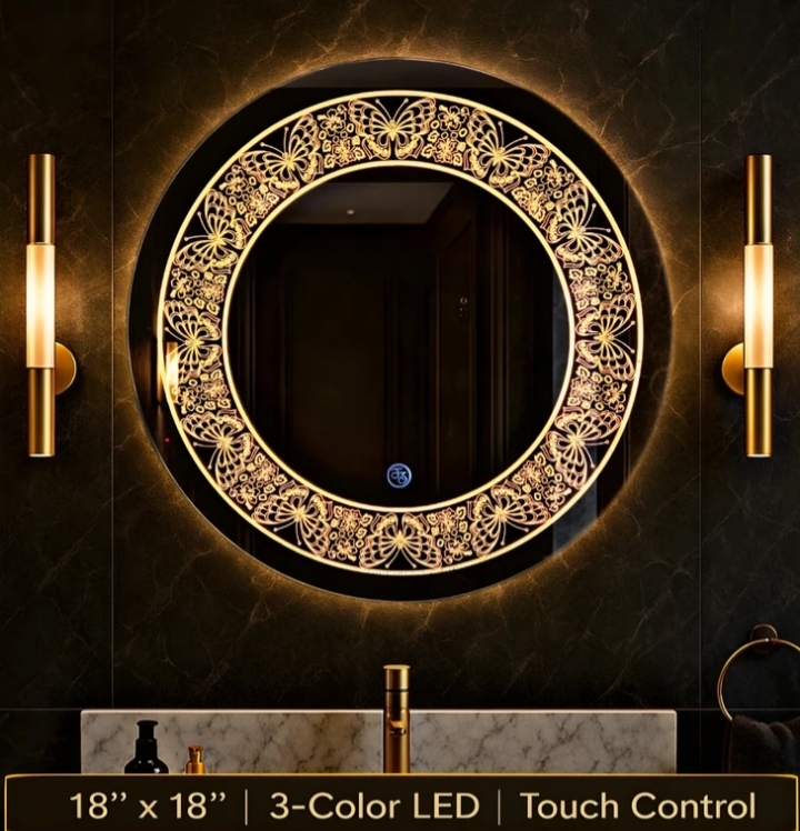 Round shaped led mirrors