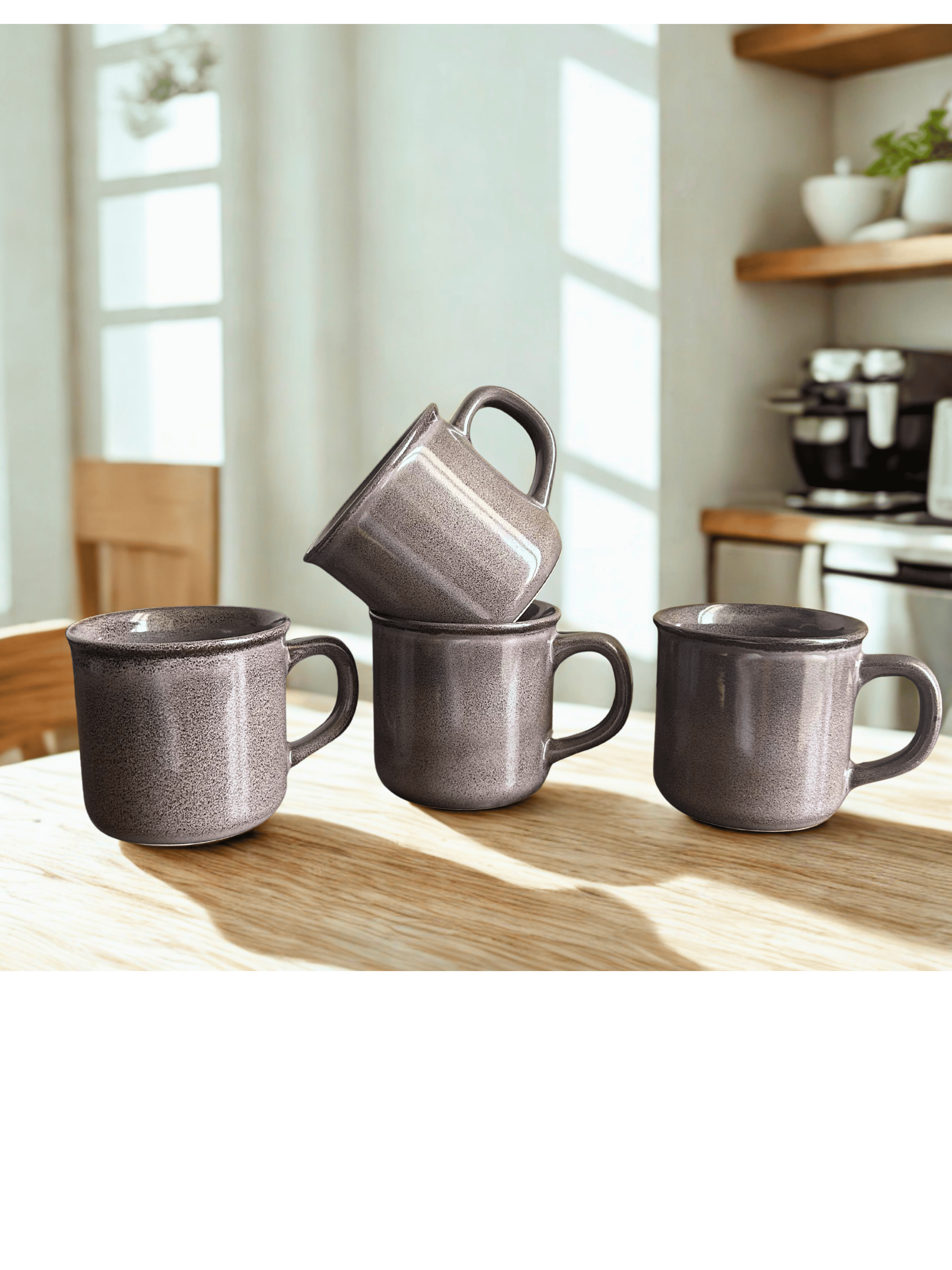 Rustic Minimalist Tea & Coffee Mug Set | Handcrafted Ceramic Stoneware Mugs Online India