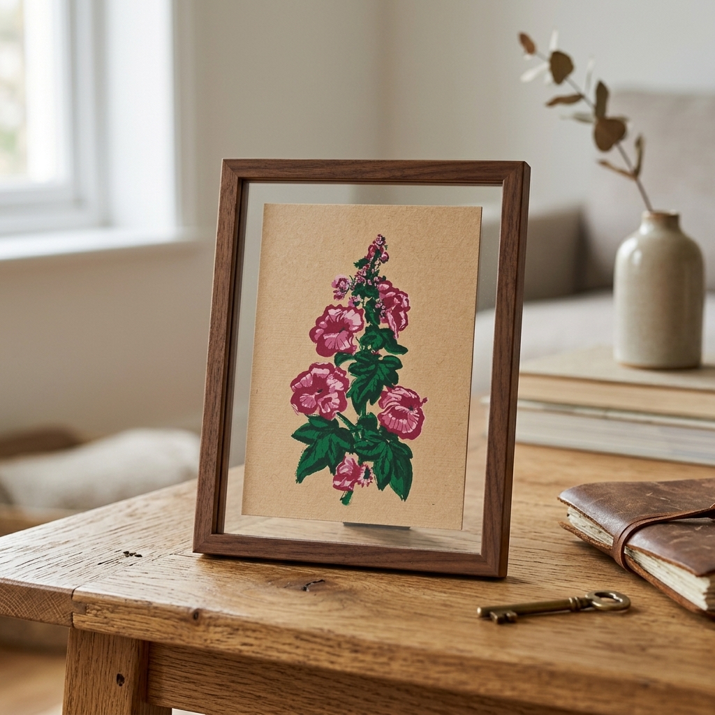 Screen printed Handmade paper post card