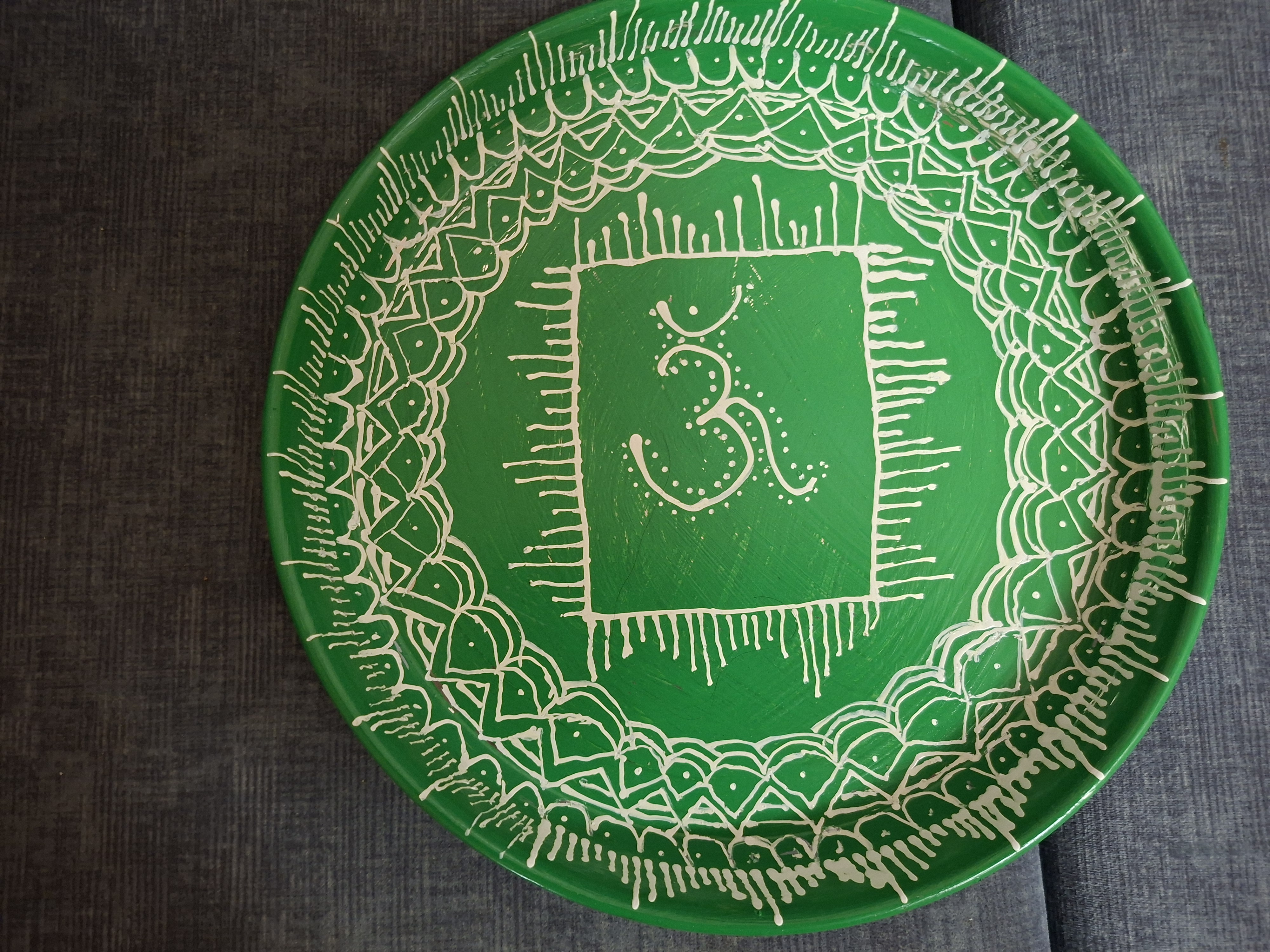 Steel pooja thali