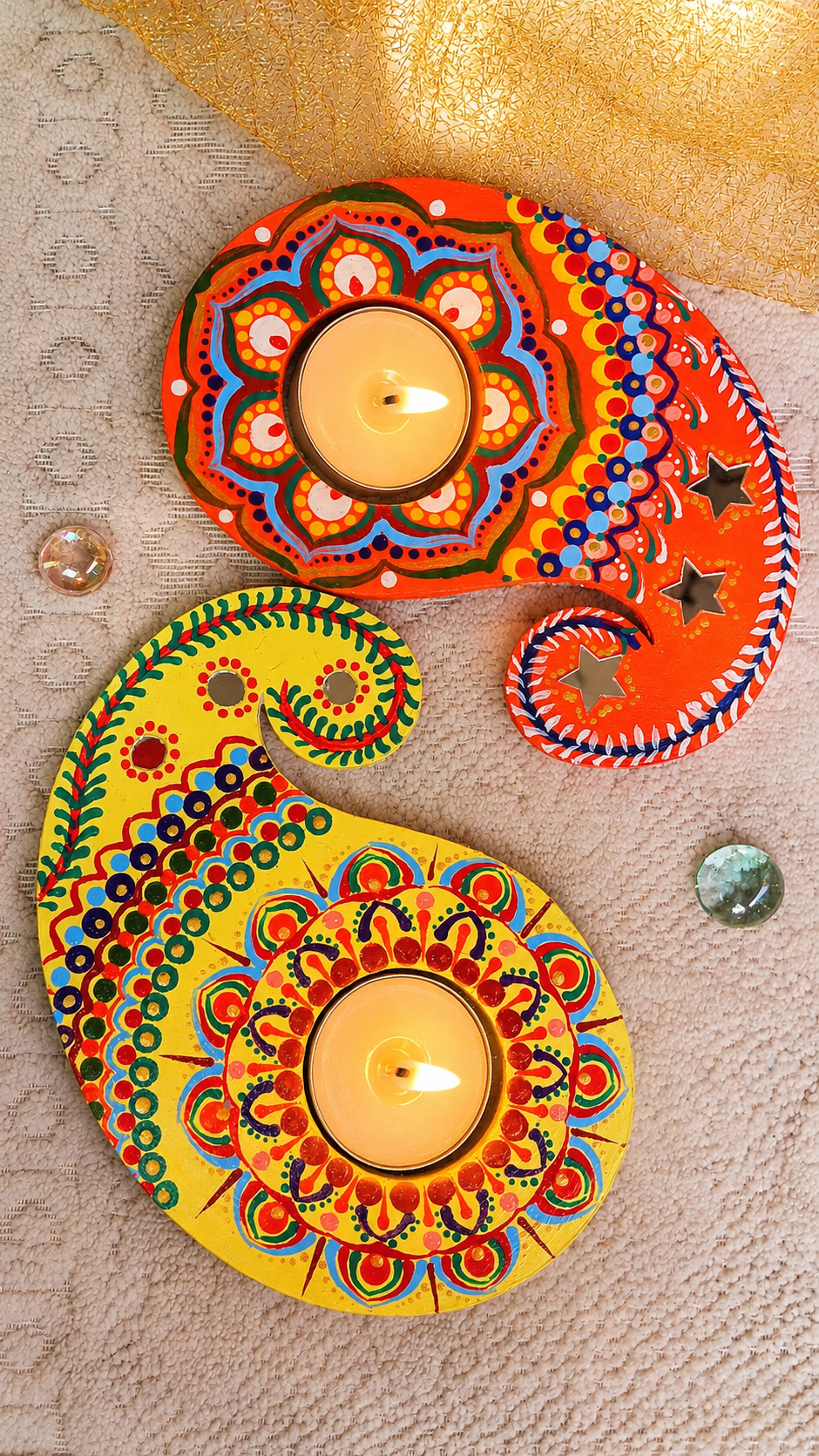 Suman Candle holders pair