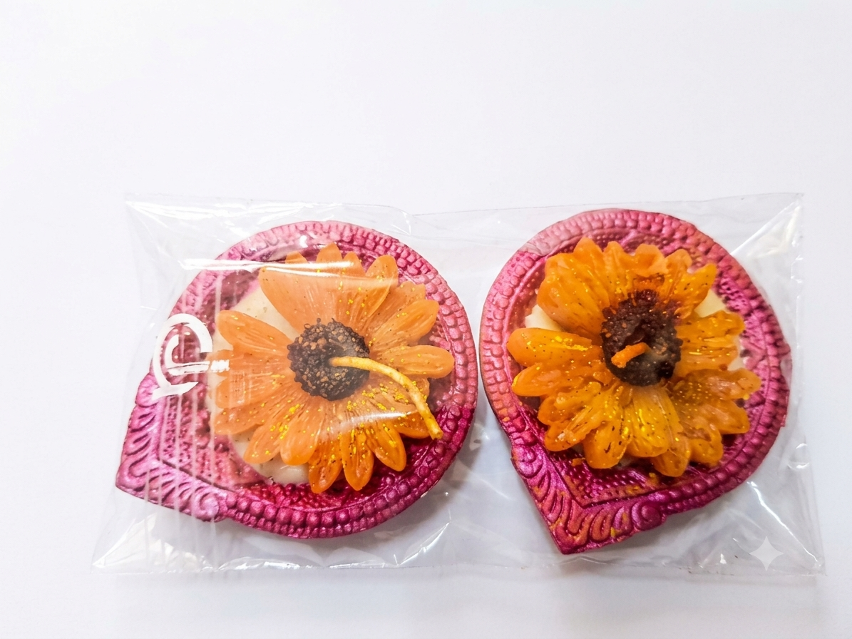 Sunflower wax diyas