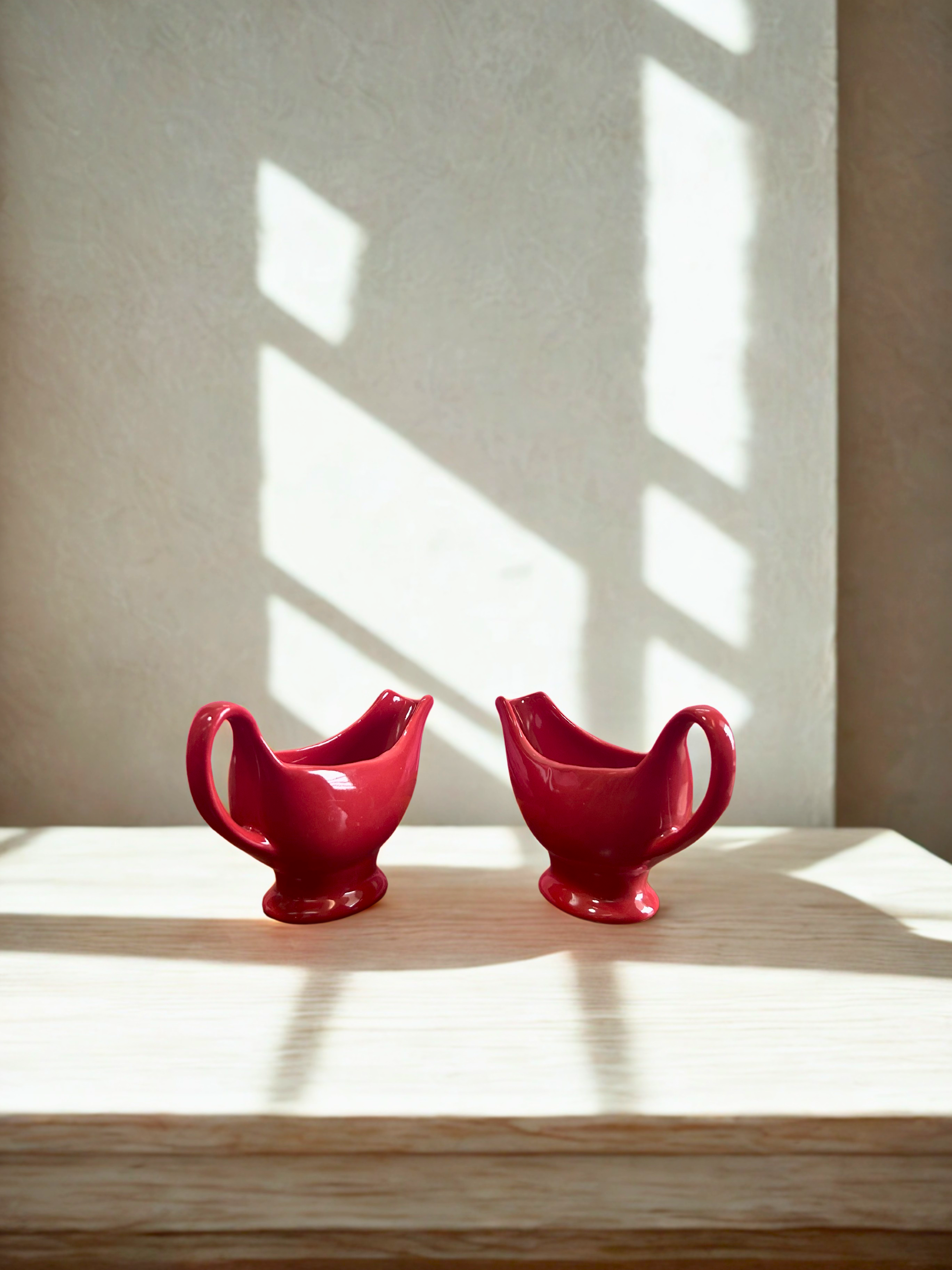 The Scarlet Pourer Set – Handcrafted Ceramic Gravy Boats Set of 2 | Premium Sauce Pourers Online India