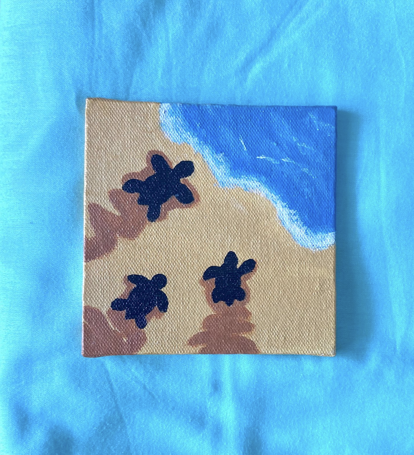 Turtle Beach Painting | Handmade Canvas Art