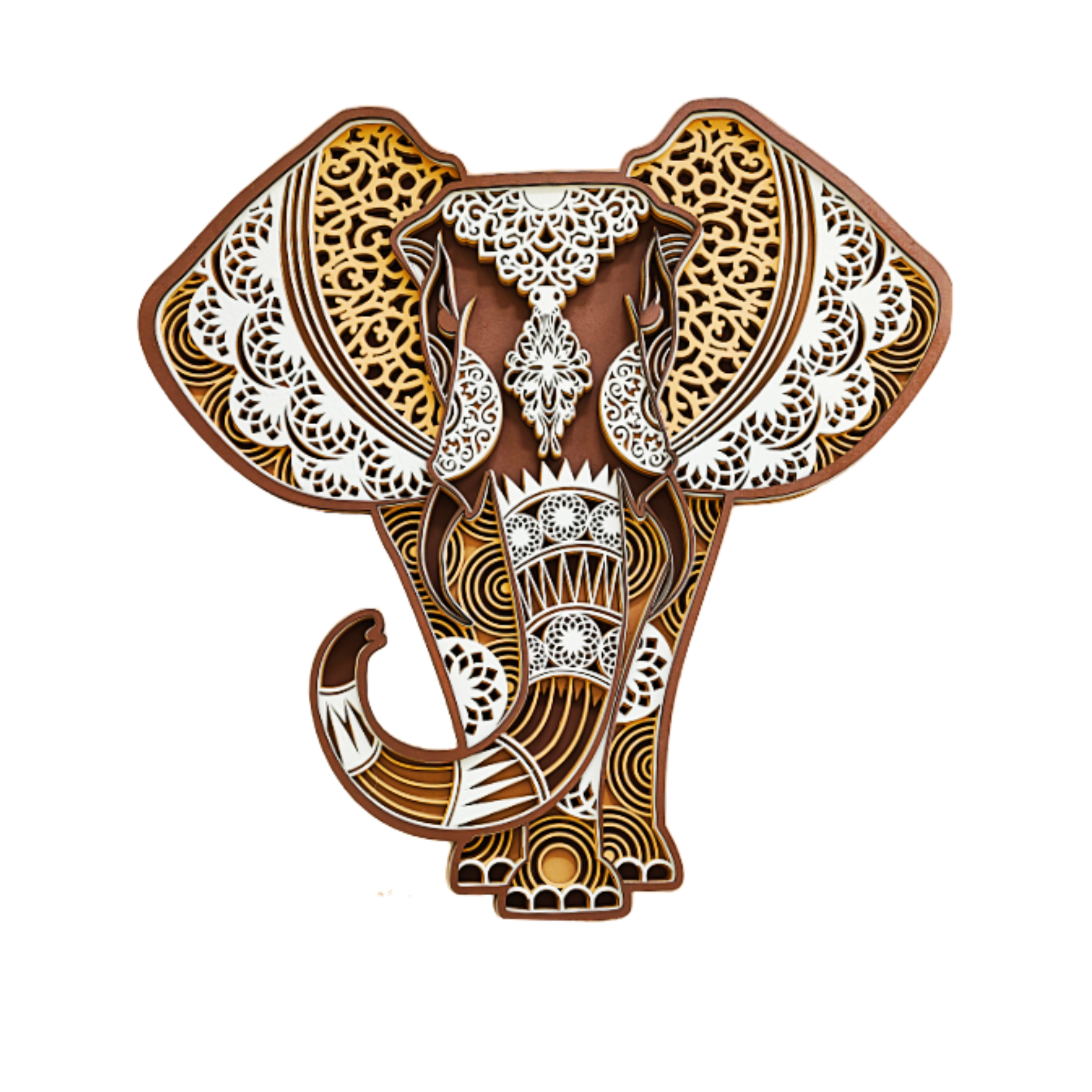 Wooden Multilayer Gaja Themed Art
